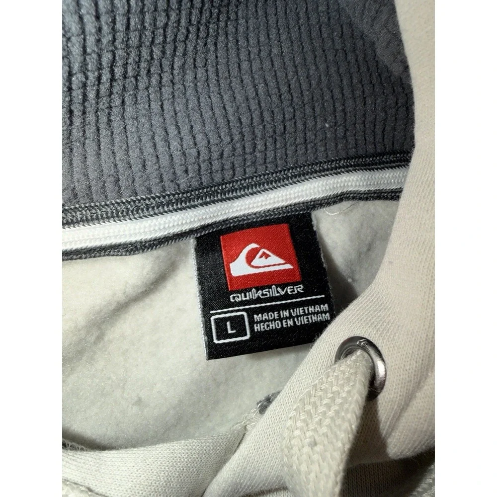 Vintage Quiksilver Hoodie Mens Large Pullover Spellout‎ Surf Skate Grunge Y2K